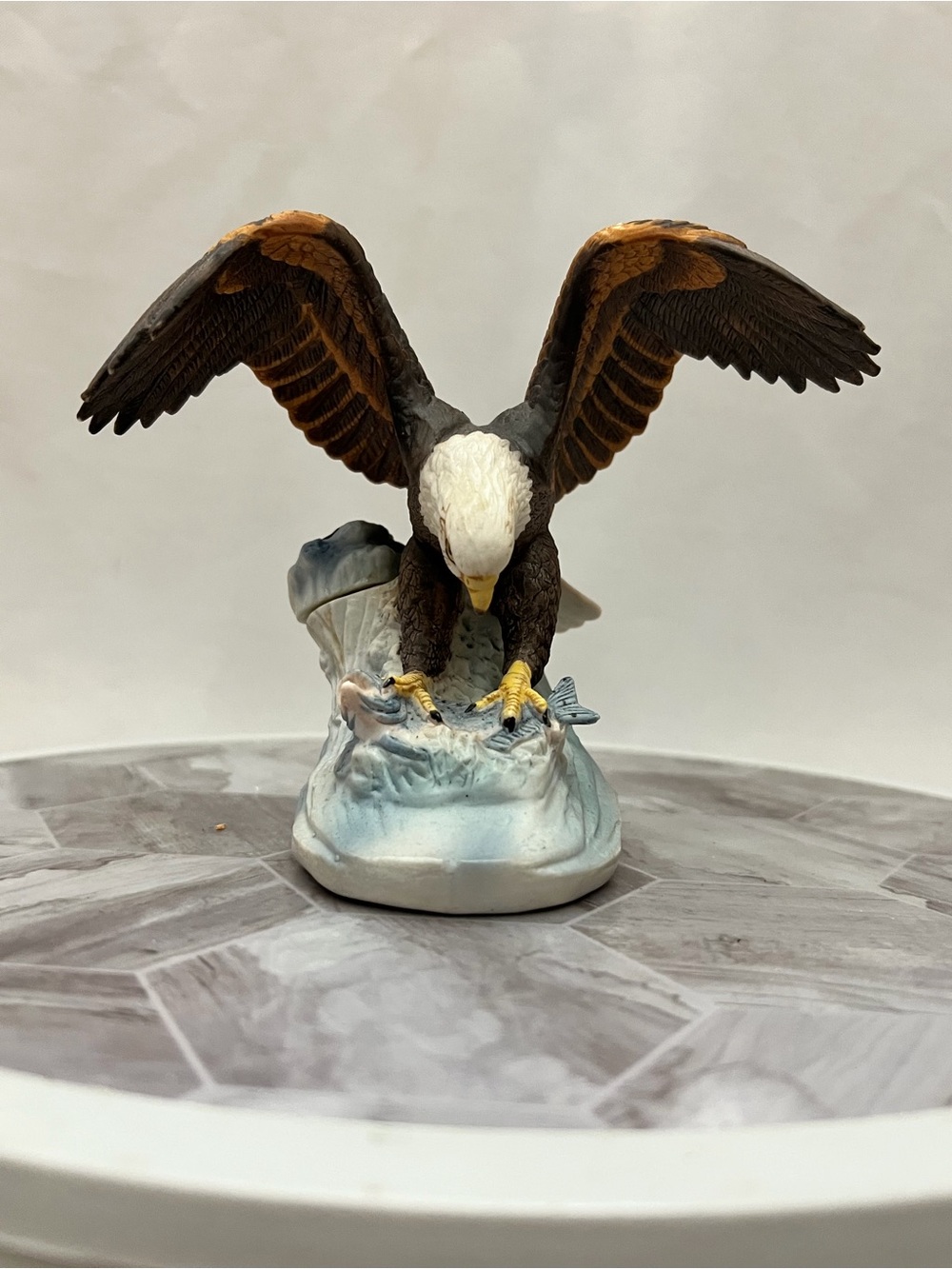 Vintage 1980 Ski Country Bald Eagle Mini Bourbon Whiskey Decanter Empty